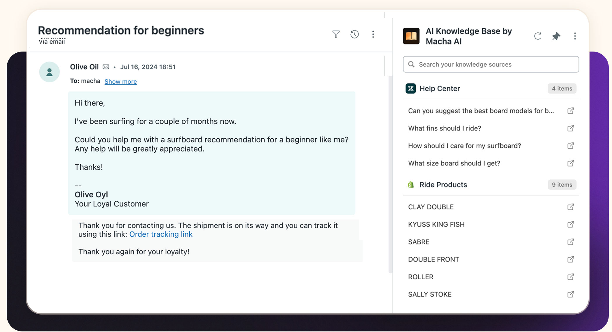 Knowledge Search Widget